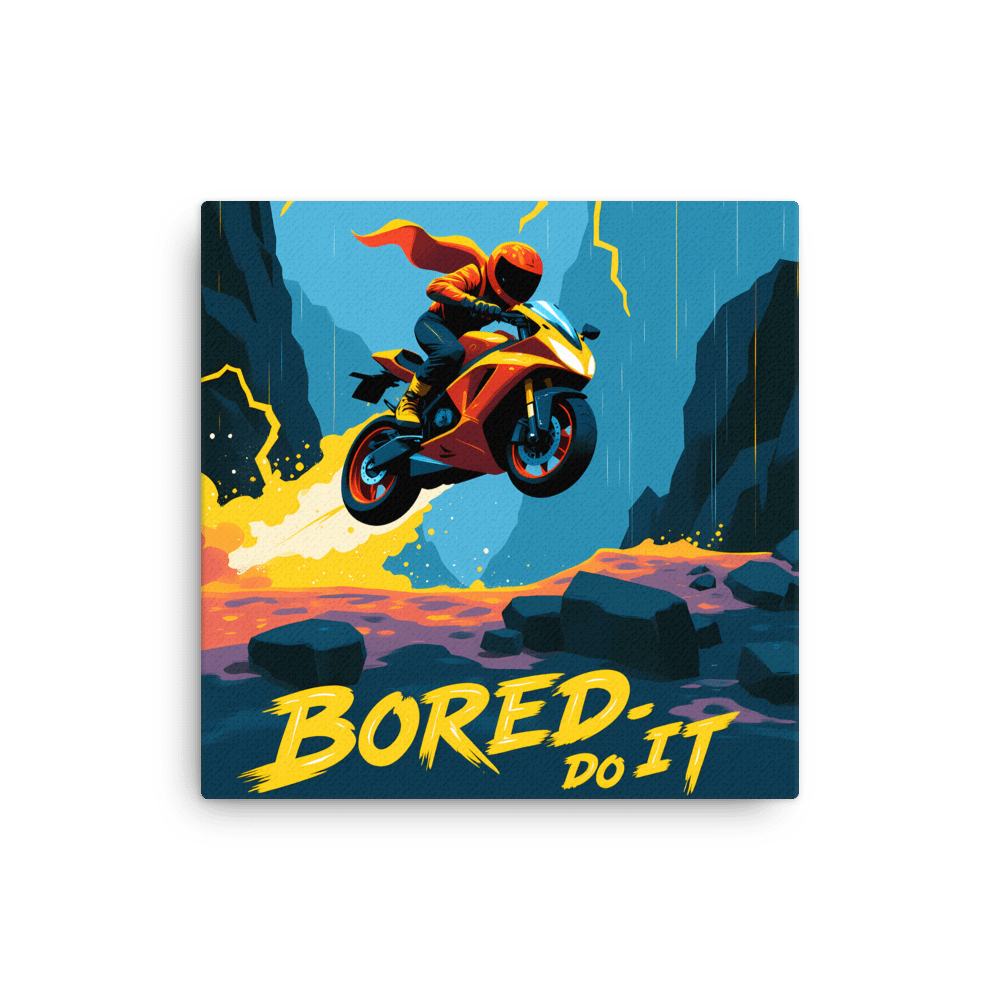 Colorful Moto – Bored Do It Canvas product image (1)