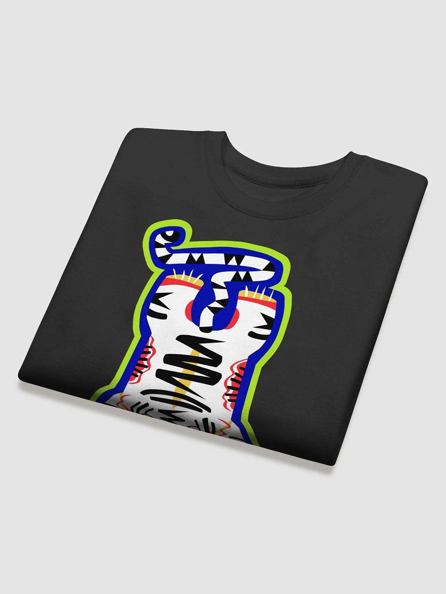 White Electric Tiger with Lime Lightning Bolts - Cotton Sweatshirt product image (4)