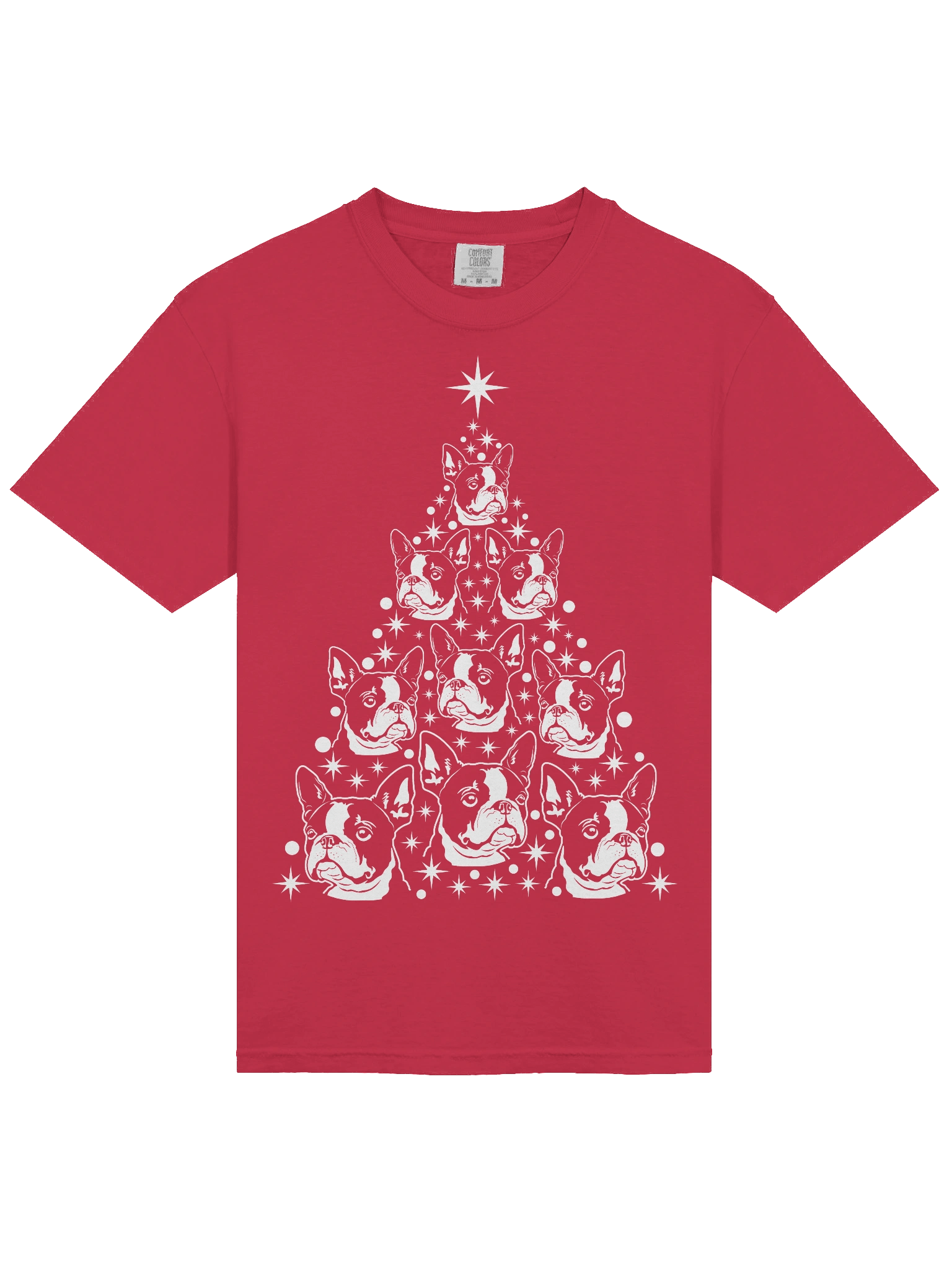Boston Terrier Christmas Tree T-Shirt product image (5)
