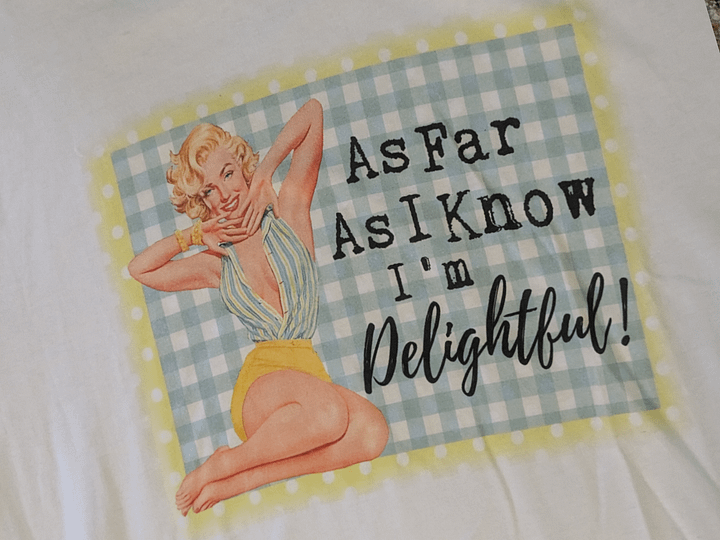 L I'm Delightful Retro Pinup Girl Graphic Tee product image (2)