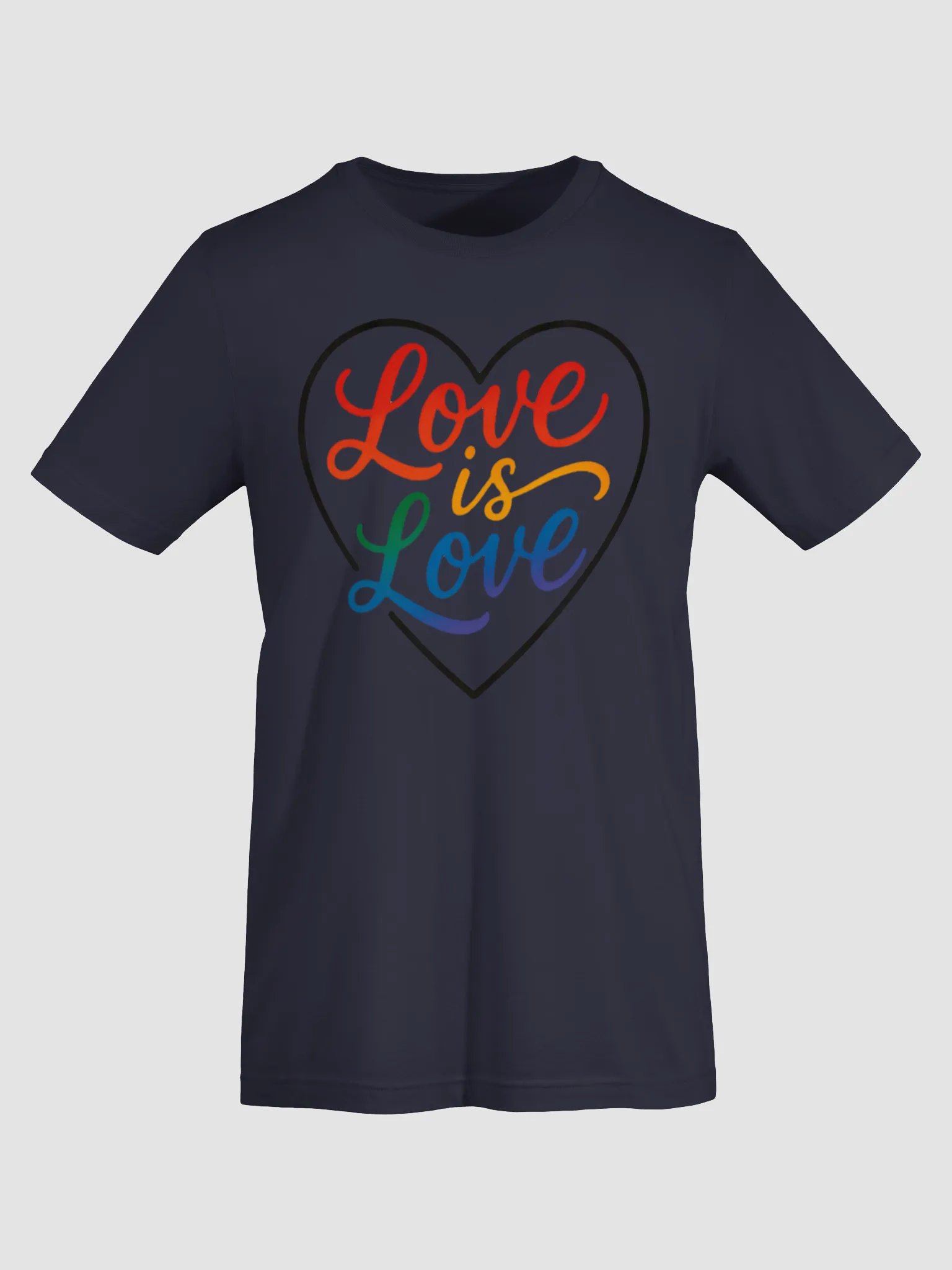 Love is Love Pride T-Shirt | LGBTQ+ Rainbow Heart Design | Equality Tee product image (31)