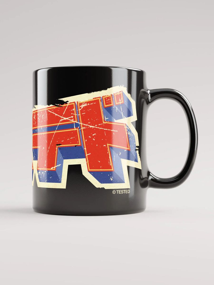 Tested Weathered Anime Logo Black Coffee Cup (Full-Wrap) product image (6)