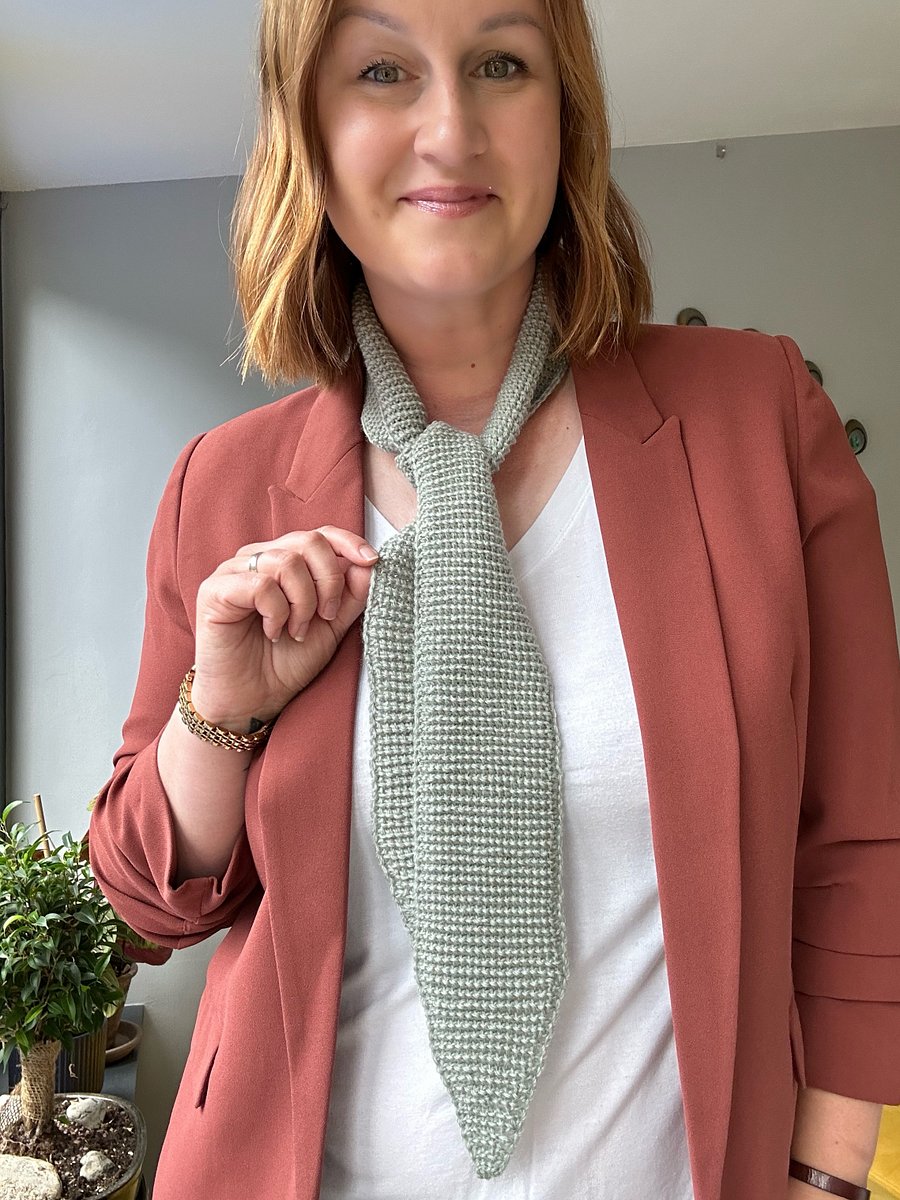 Easy Tunisian Crochet Skinny Scarf PDF Pattern product image (4)