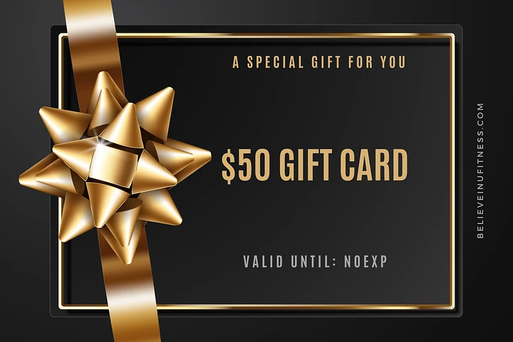 BelieveinU Fitness Gift Card $50 product image (1)
