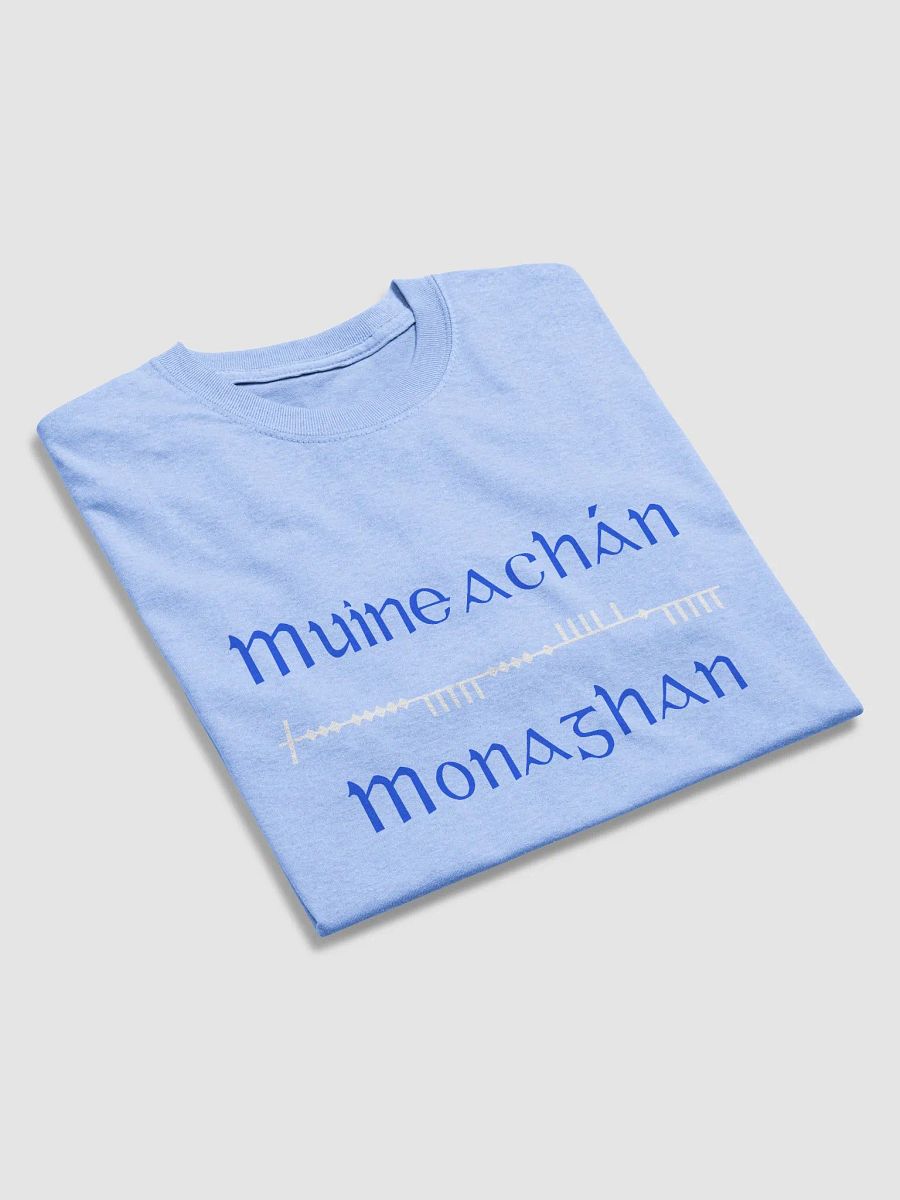 Monaghan/Muineachán Scholastic style Ogham printed T-shirt product image (70)