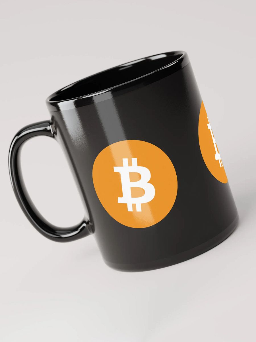 Bitcoin Logo Black Glossy Mug product image (6)