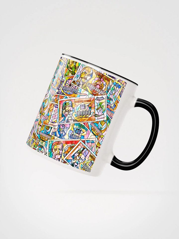 Jugoslovenski inflatorni dinar 1993 (Kolaž/mozaik) Ceramic Mug with Color Inside product image (2)