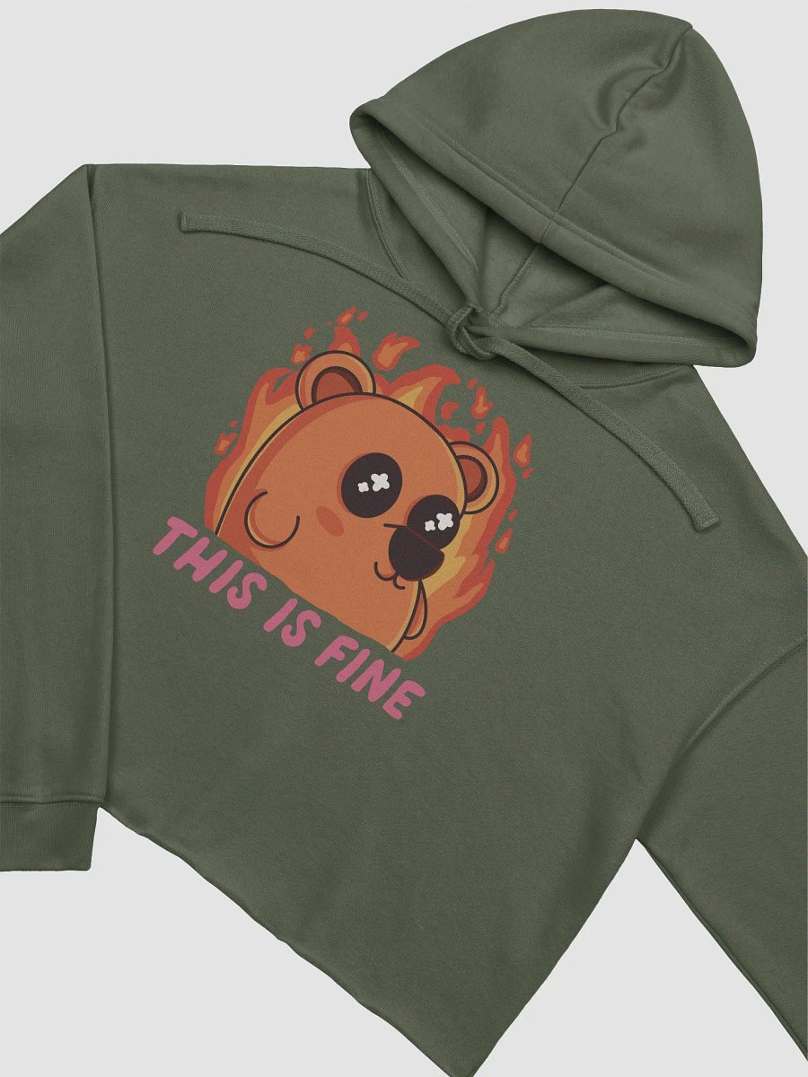 This is Fine Bear Crop Hoodie product image (3)