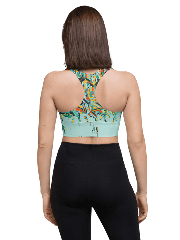 Colorful Destruction | Recycled Longline Sports Bra product image (4)