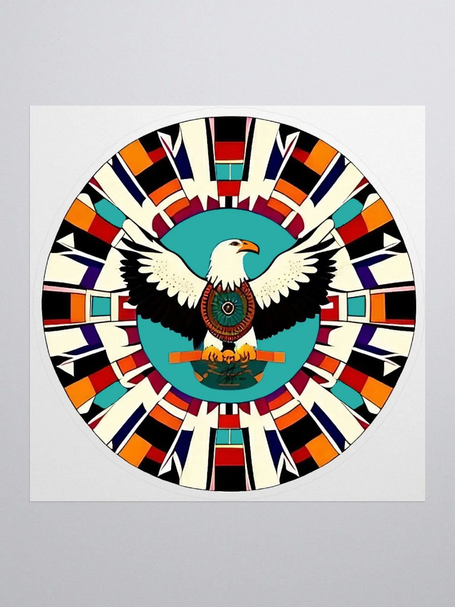 Native Eagle Round Sticker product image (2)