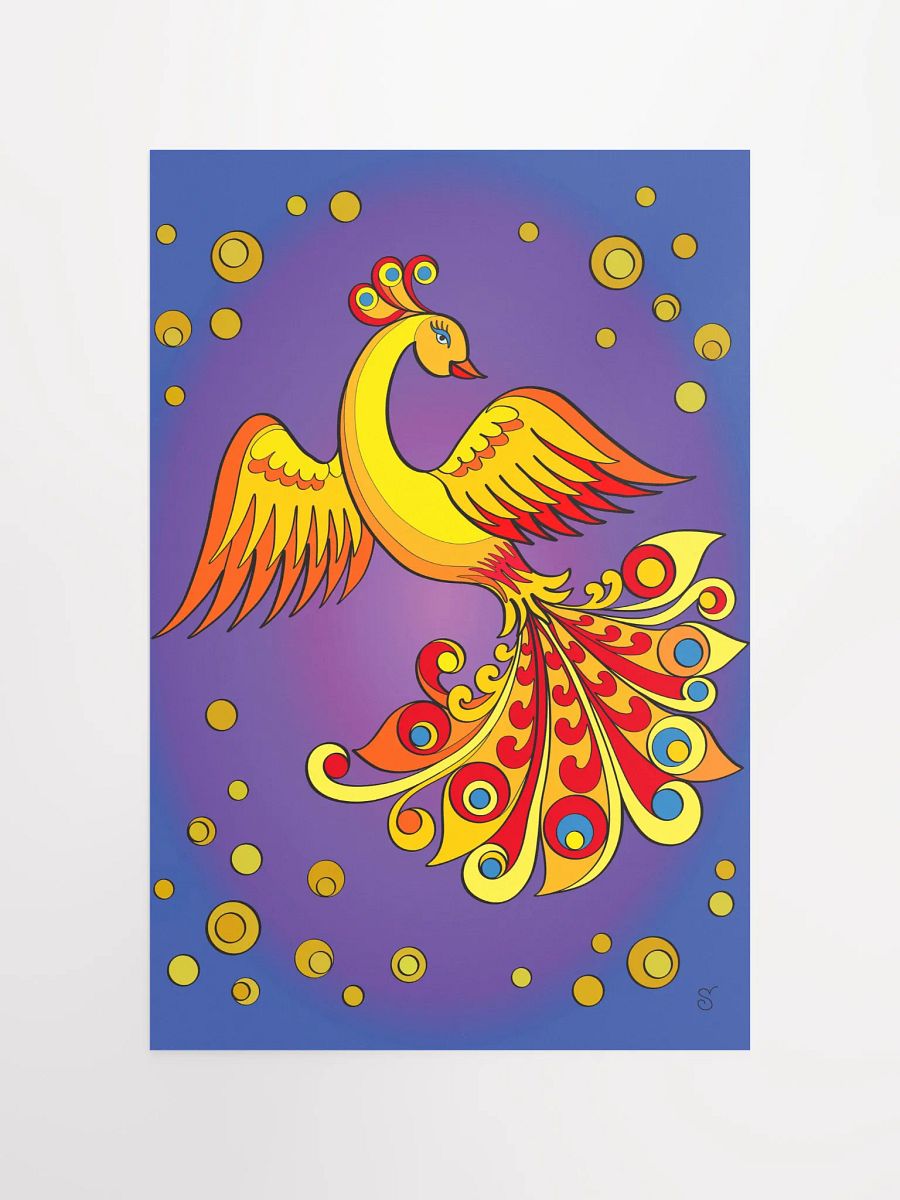 Vibrant Matte Poster Print - Golden Bird product image (4)