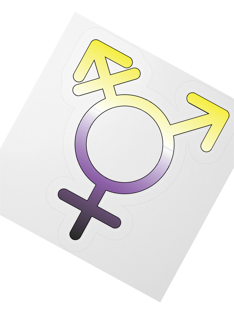 Non-binary Transgender Symbol Sticker product image (4)