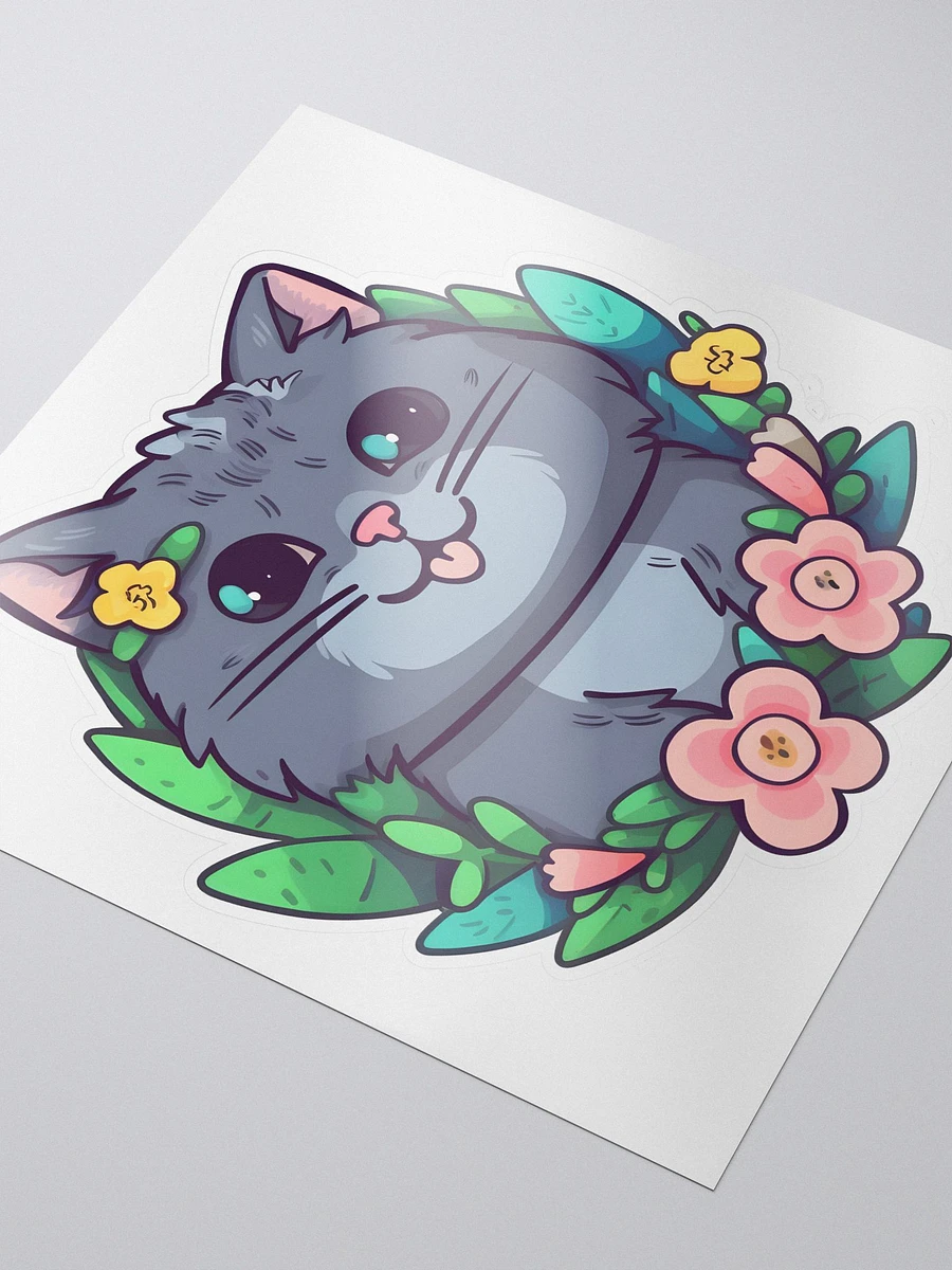 FloraCat Sticker - Whimsical Cat Covered in Flowers product image (3)