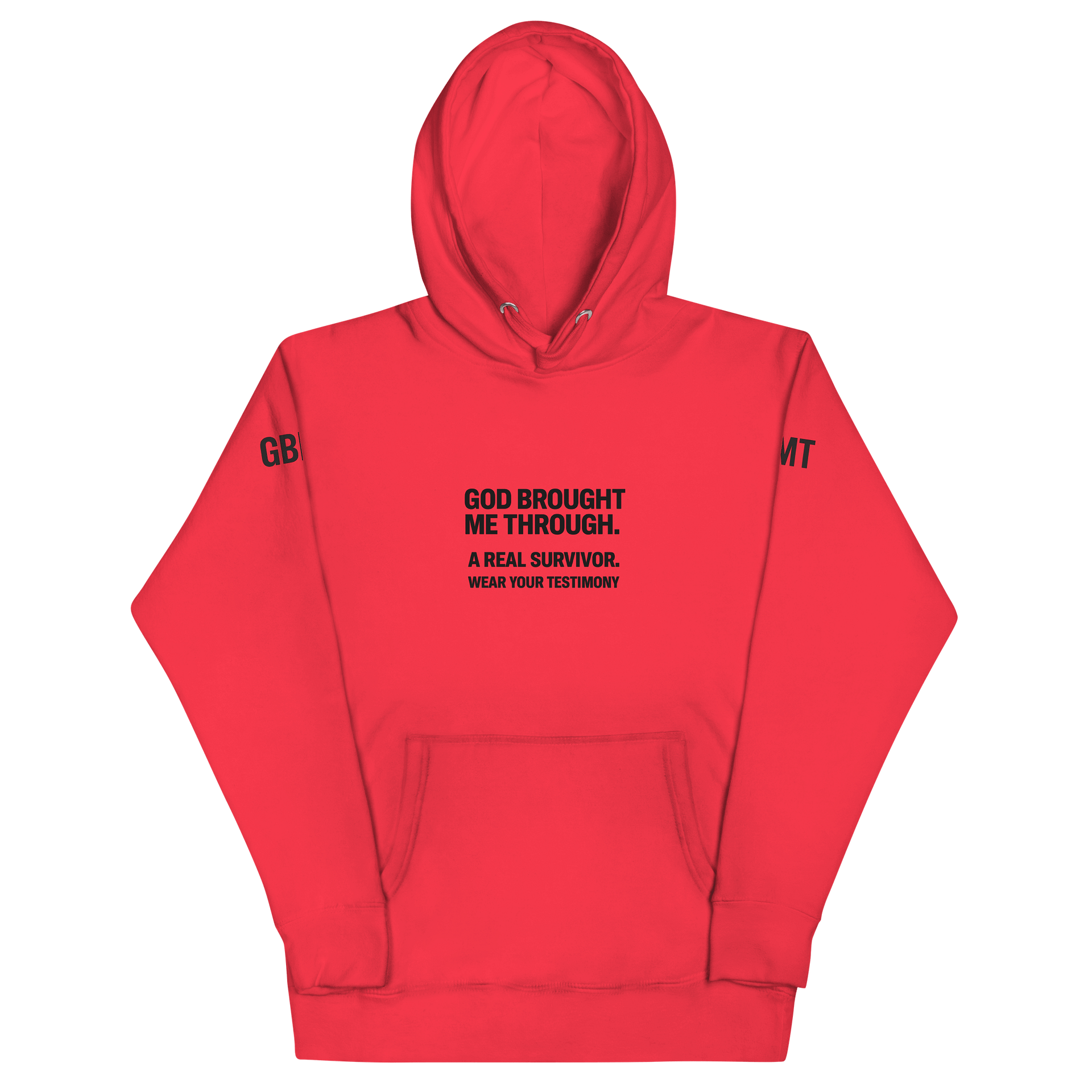 God Brought Me Through Hoodie -A Real Survivor I Wear Your Testimony Collection product image (4)