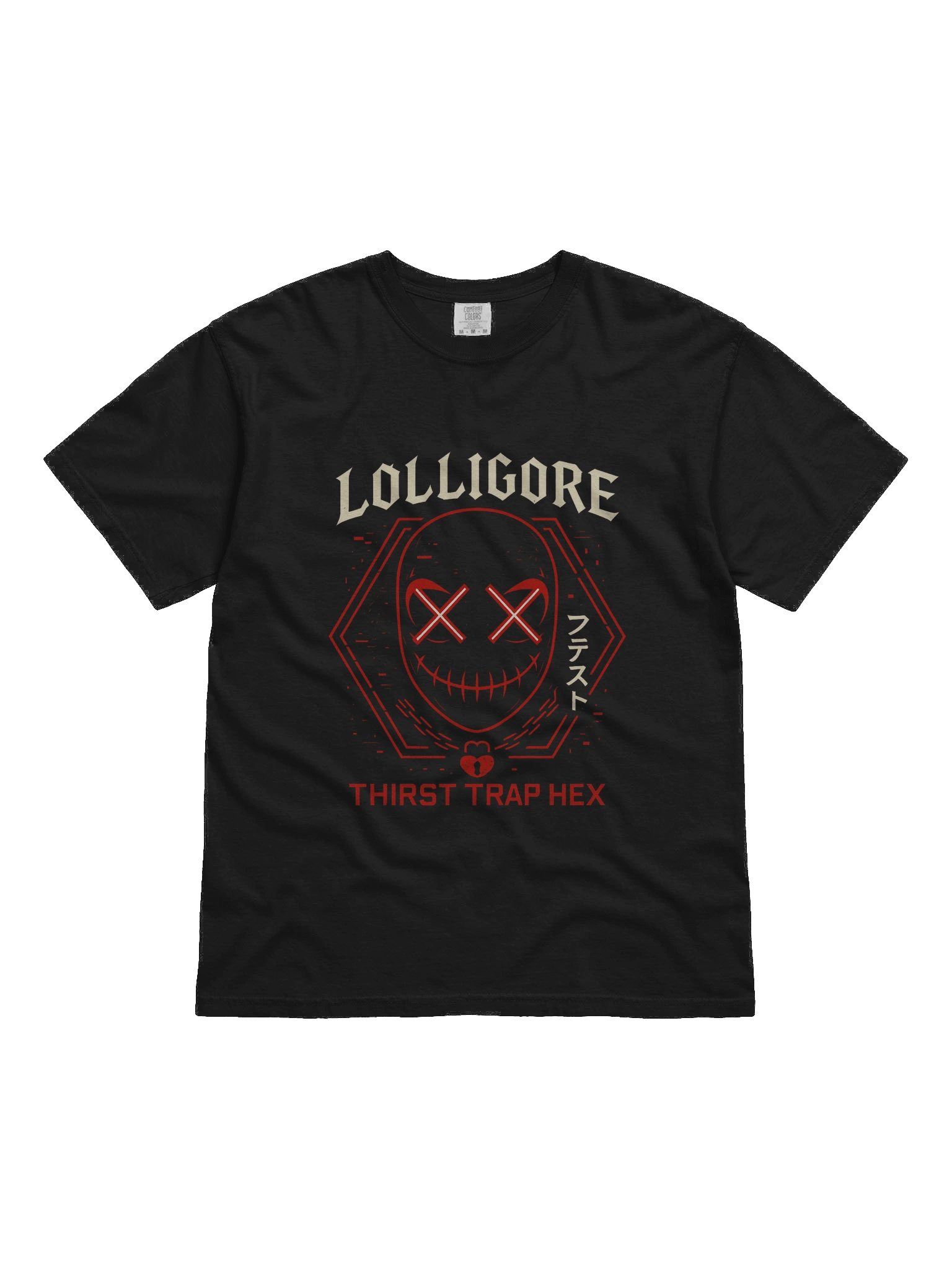 Lolligore — “Thirst Trap Hex” Neon Mask Tee product image (1)