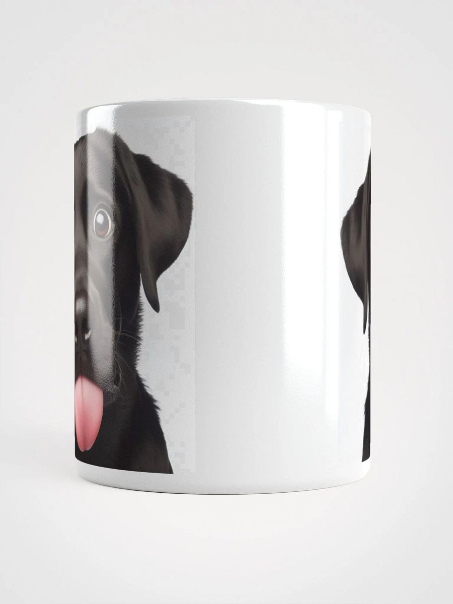 Rude Black Labrador #Humorous Glossy Mug - White product image (6)