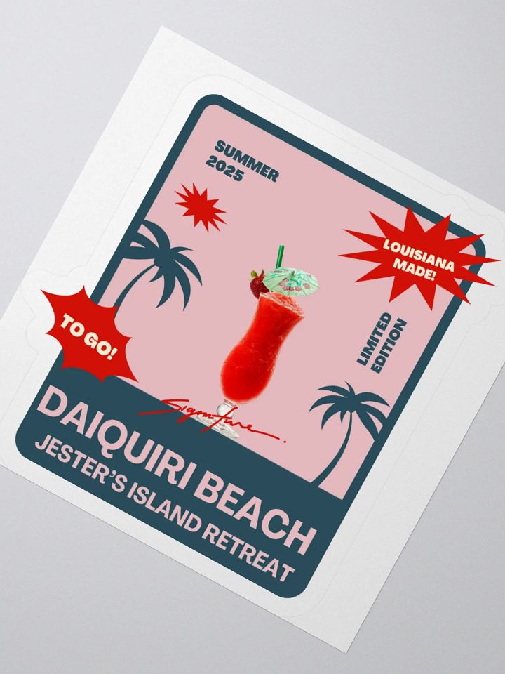 JESTER'S RETREAT TO GO DAIQUIRI STICKER product image (5)