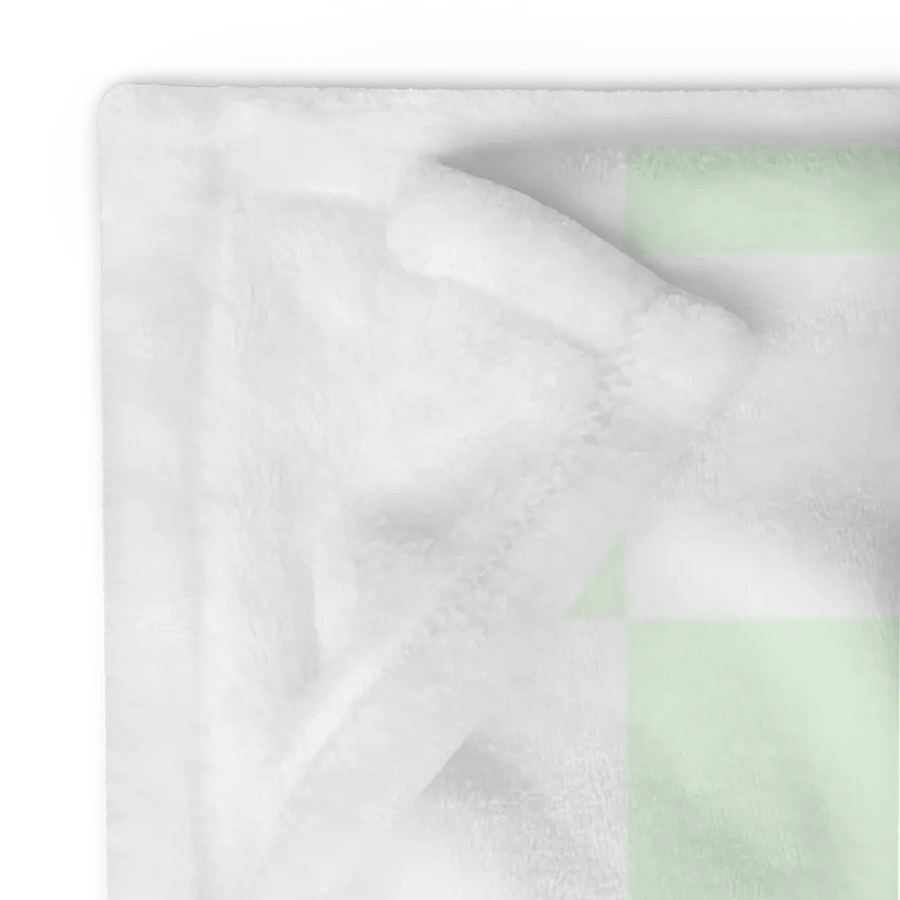 Squares White and Limegreen/Throw Blanket by Allcolor product image (2)