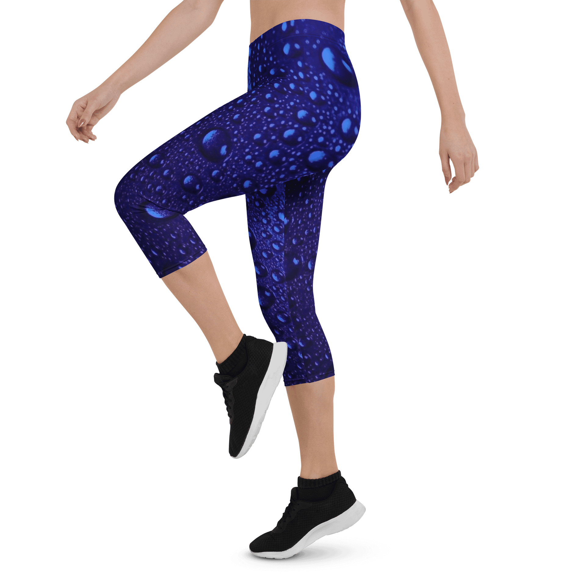Water Droplet Effect Print Capri Leggings product image (3)