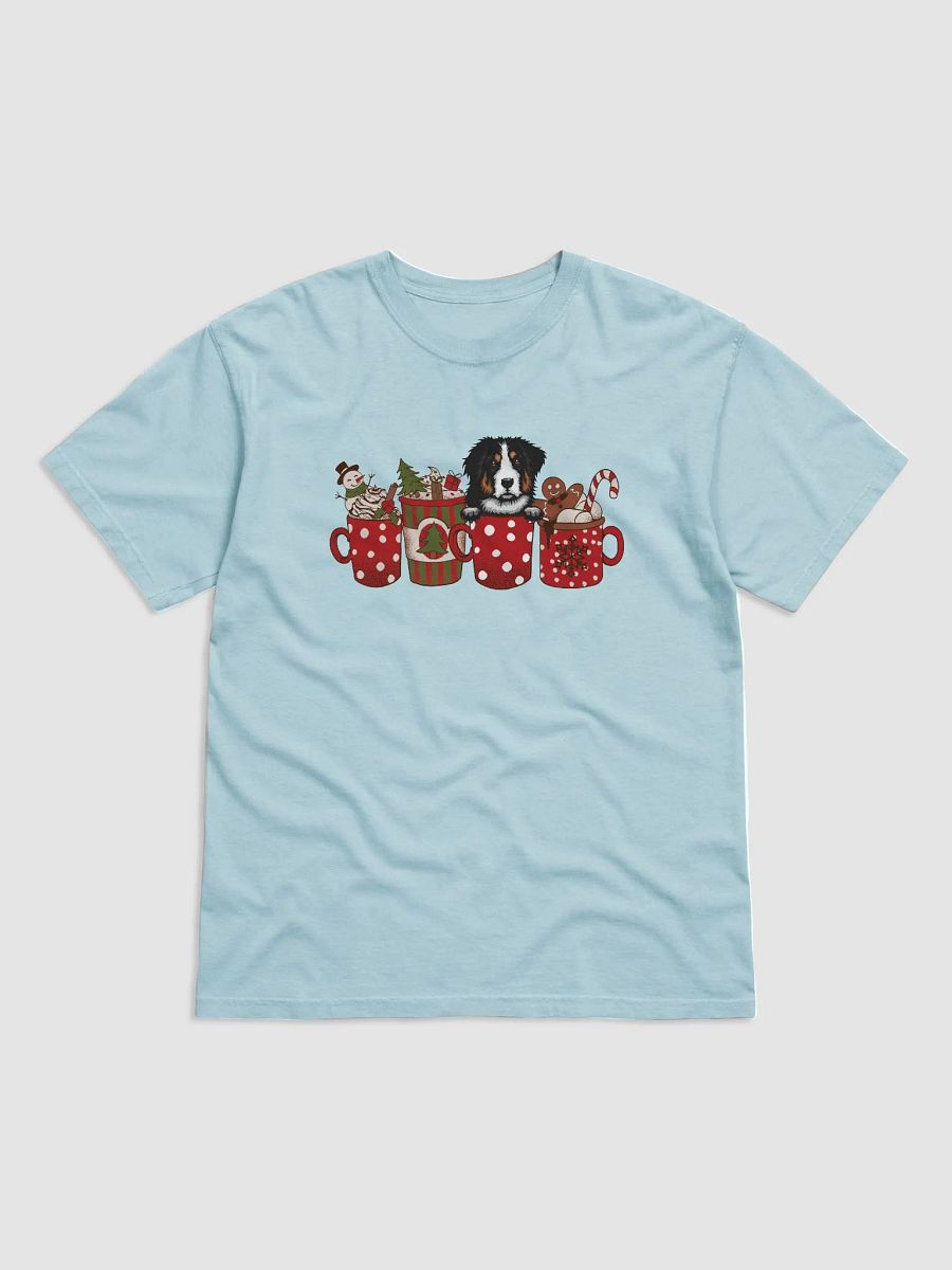 Cute Bernese Mountain Dog in a Christmas Cup T-Shirt | Funny Christmas Berner Pup in a Cup product image (9)