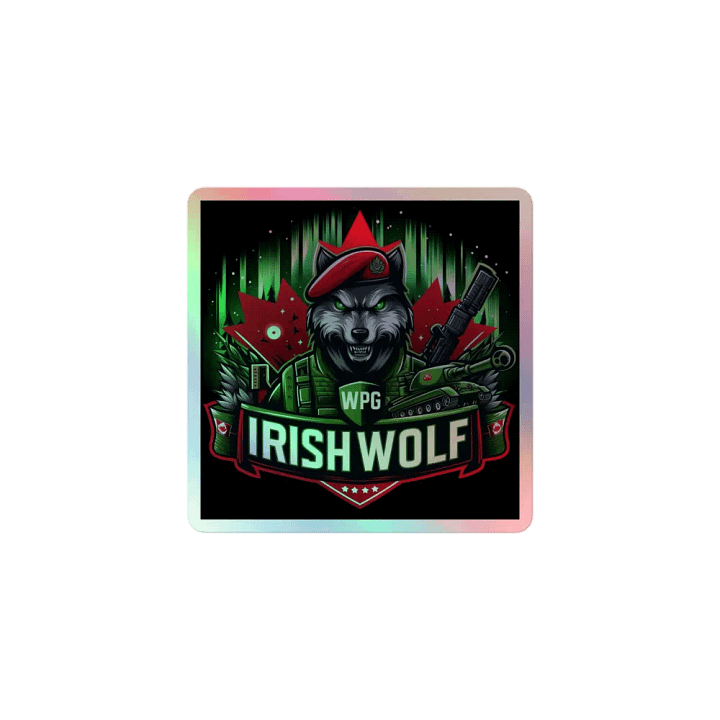 Irish Wolf Holographic Stickers product image (1)