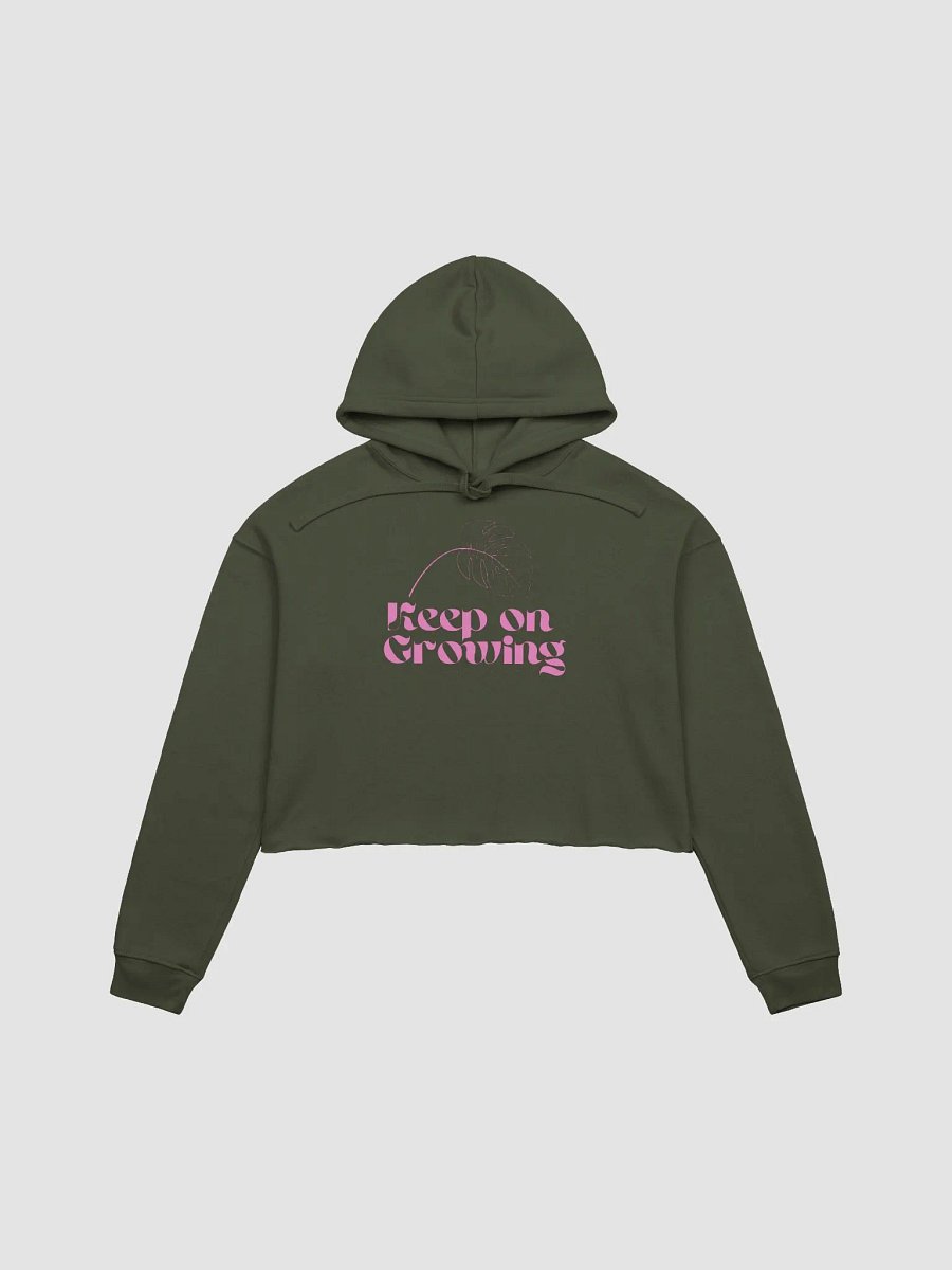 Keep on Growing Cropped Hoodie Pink Logo product image (1)