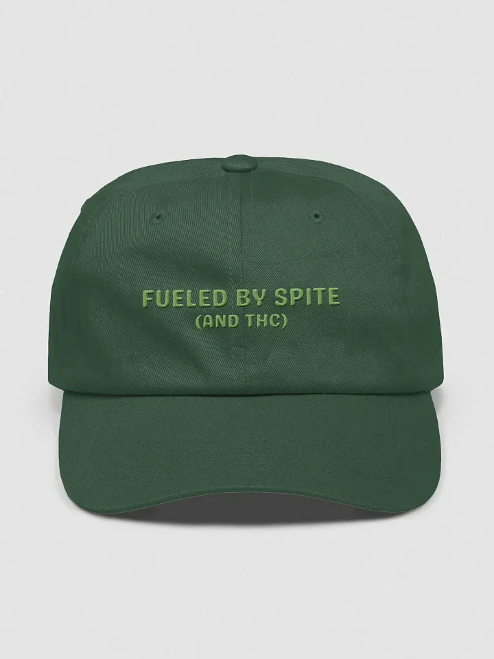 FUELED BY SPITE (green thread) embroidered classic dad hat product image (33)