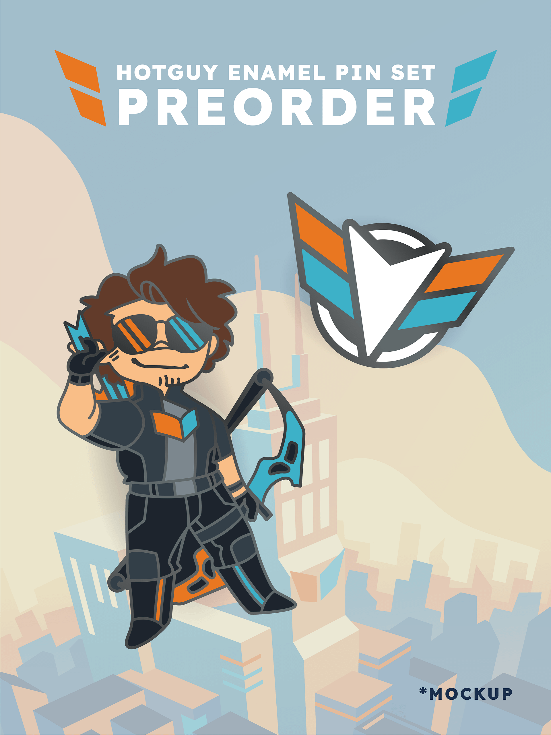 [PREORDER] Hotguy + Icon Two Pin Set product image (1)