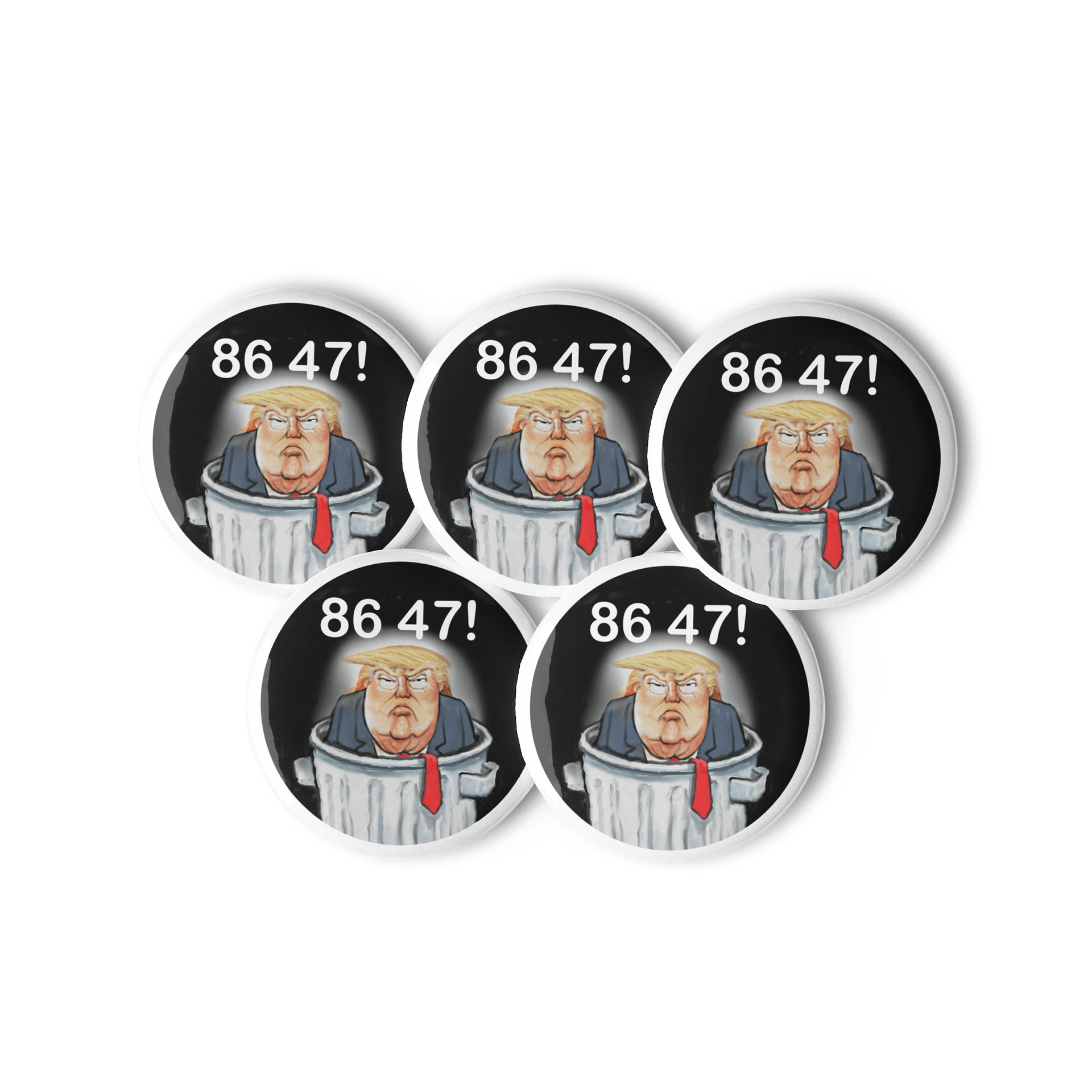 “86 46” Dump Trump five Pin Button Set product image (1)