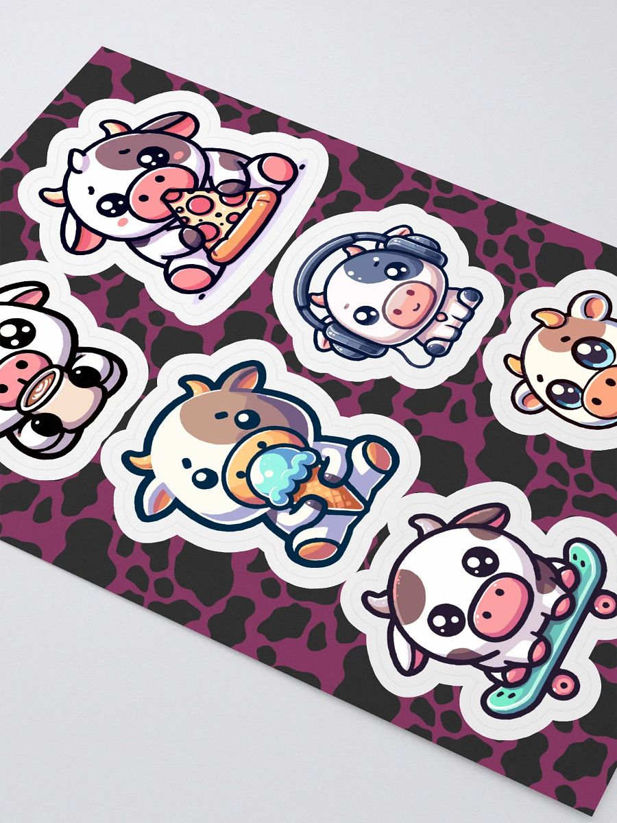 Kawaii Cows Sticker Sheet product image (2)