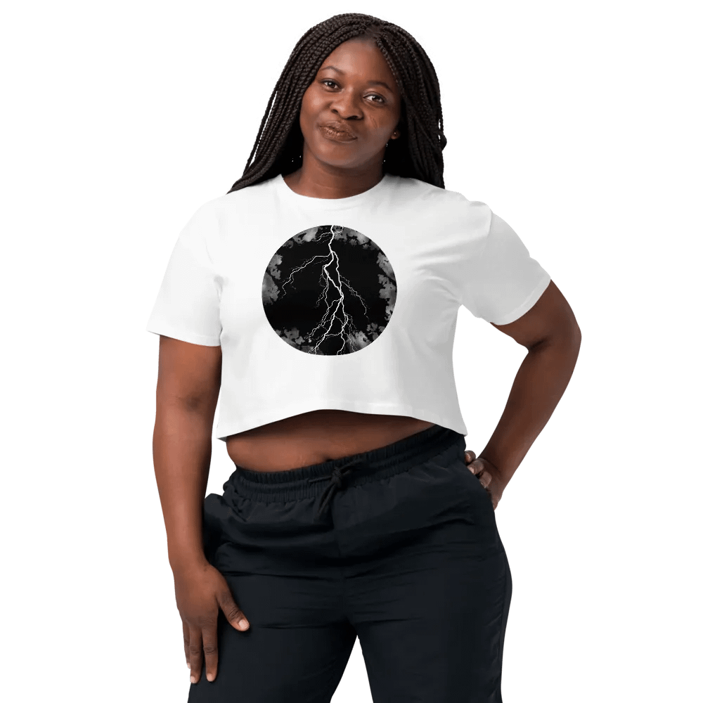 Full Moon, Lightning and Blood Women's Crop Top product image (25)