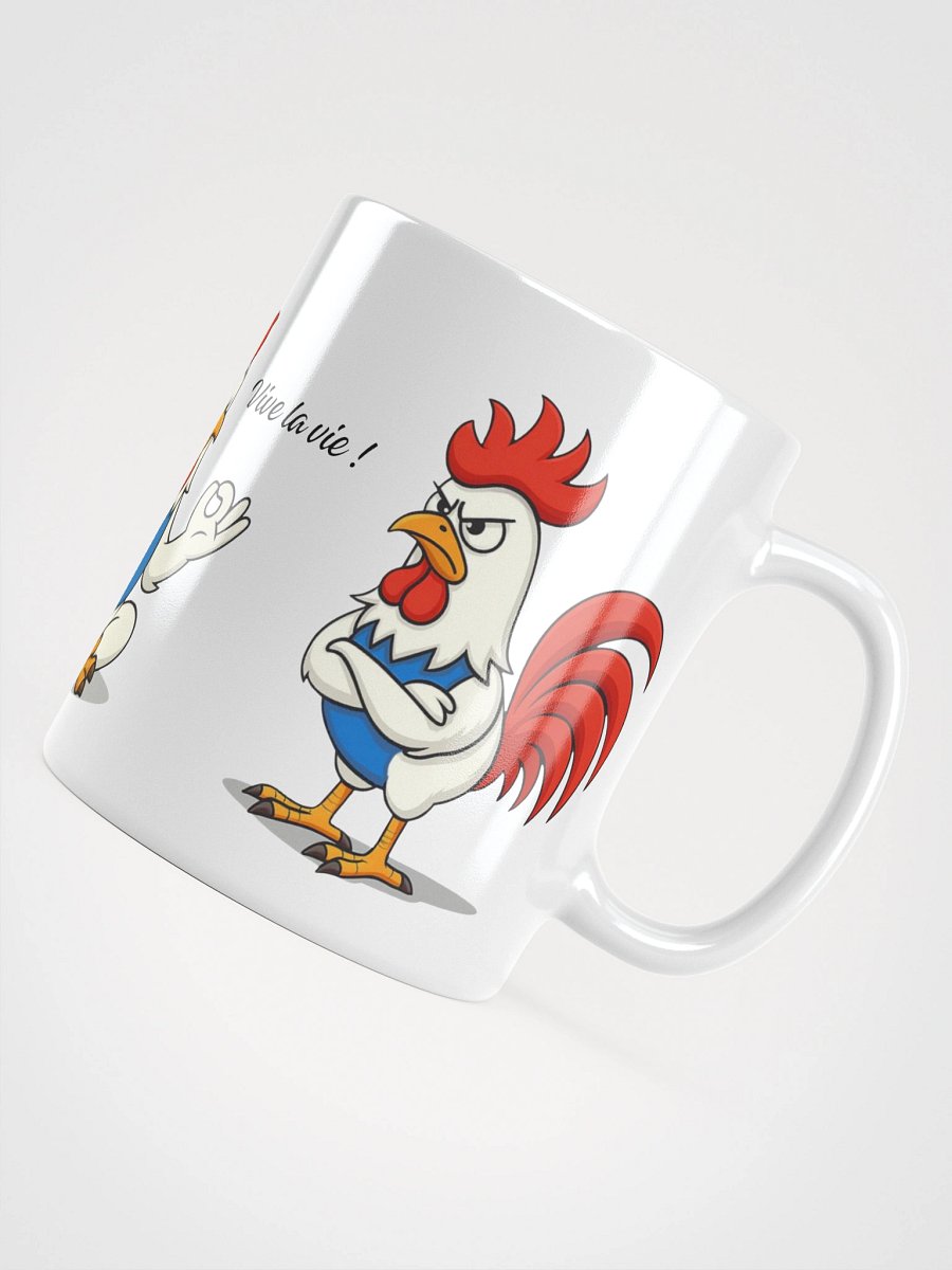 Mug Blanc, Coq Zen - Après la pluie et Vive la vie - Cadeau Humour Français Zen product image (2)