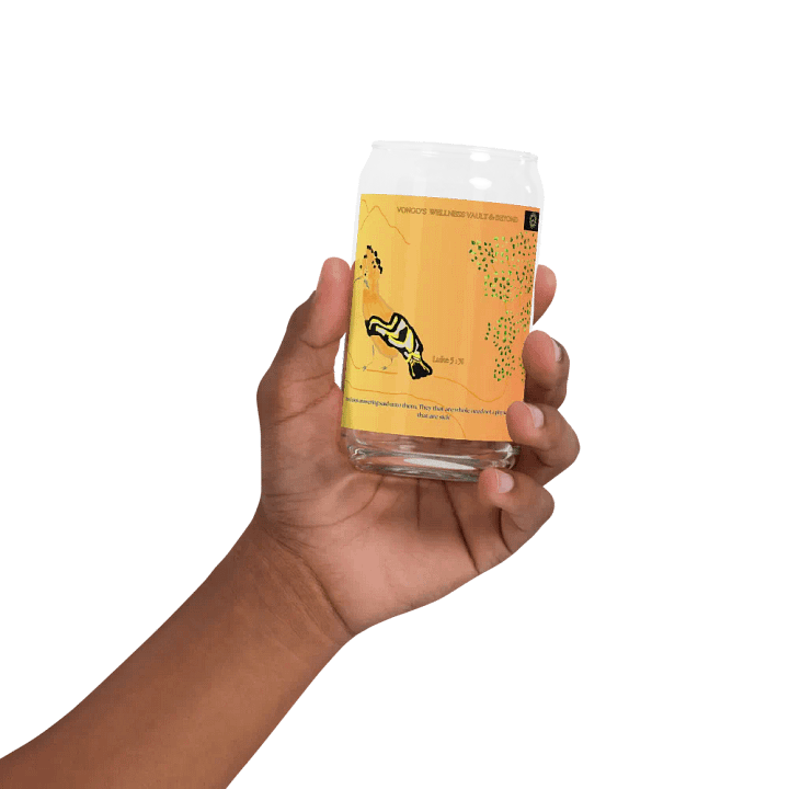 Ethereal 'African Hoopoe' themed Can-Shaped Glass product image (32)