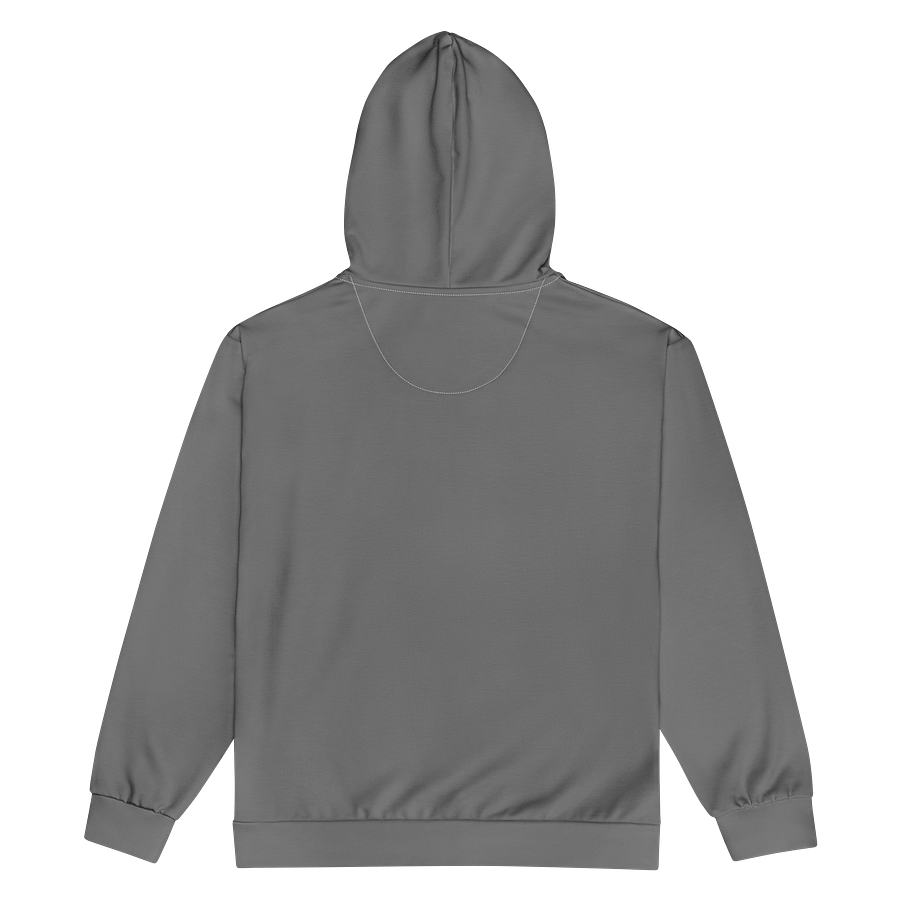 Thunderstorm Gray Solid Color Eco Friendly Unisex Zip Hoodie product image (2)