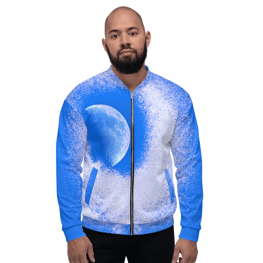 Disintegrating Moon Unisex Bomber Jacket product image (5)