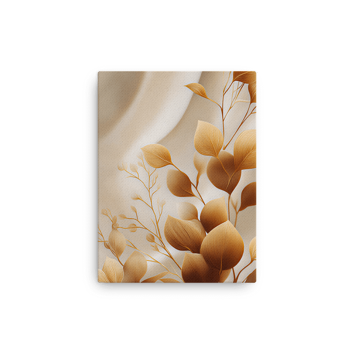 Golden Serenity – Abstract Botanical Wall Art in Warm Beige and Gold product image (13)