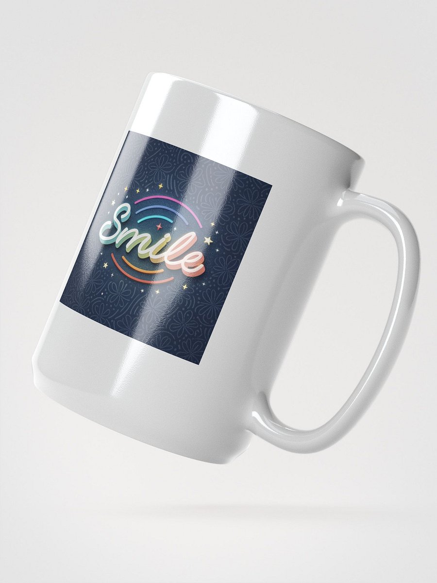 Starry Smile White Glossy Mug product image (2)