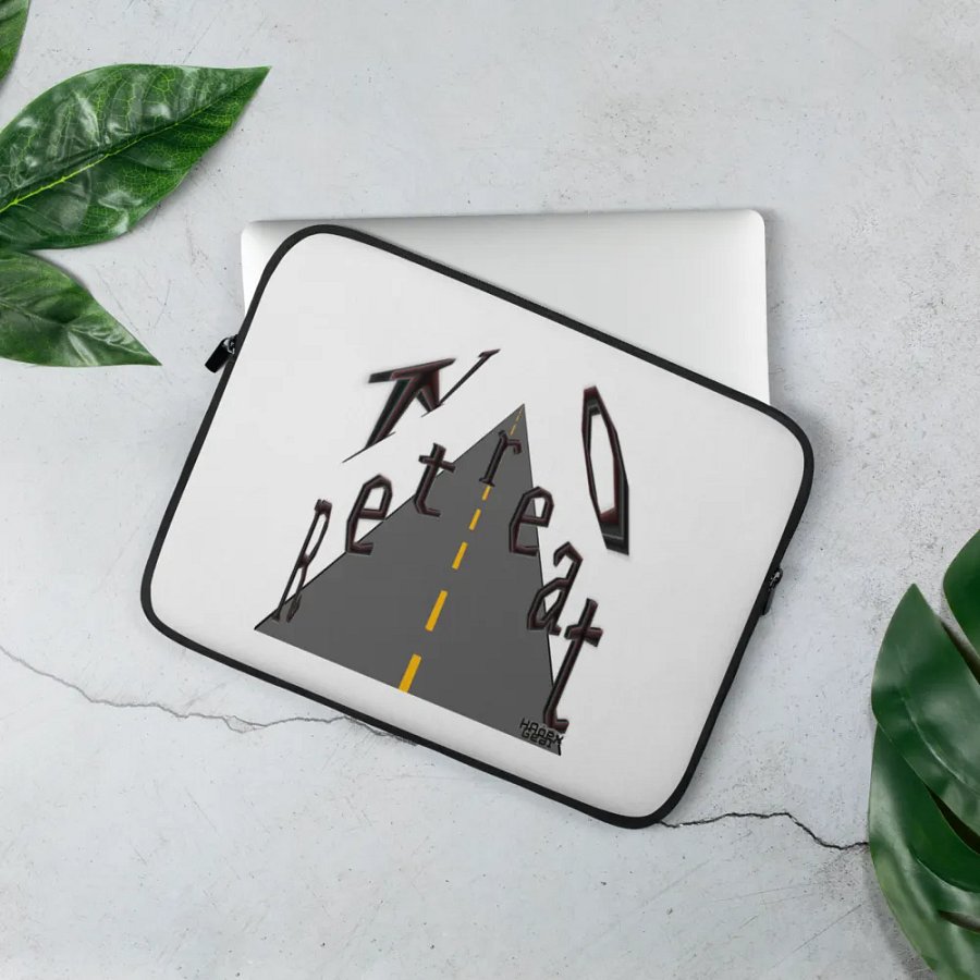 No Retreat - White - Laptop Sleeve product image (2)