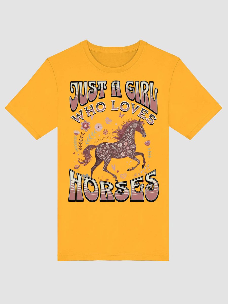 Just A Girl Who Loves Horses Floral T-Shirt product image (38)