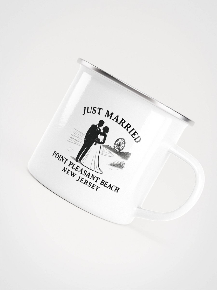 Point Pleasant Beach NJ "Just Married" Enamel Wedding Mug product image (5)