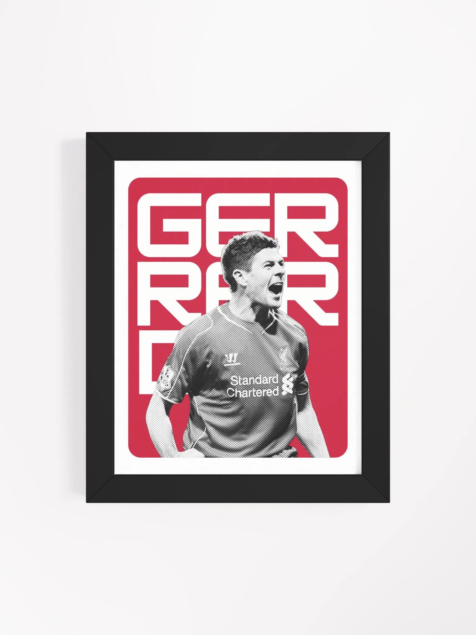 Steven Gerrard BW Liverpool Name Art Framed Print product image (4)