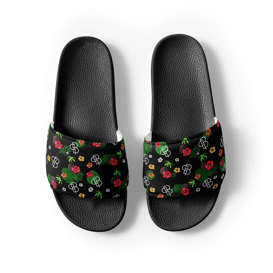 Tropical Island Woman's Slides in Black product image (4)