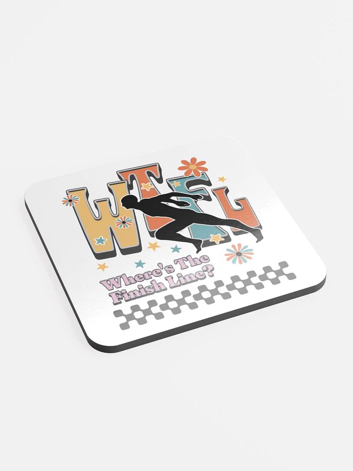 WTFL Wheres The Finish Line Cork Coaster Set product image (2)