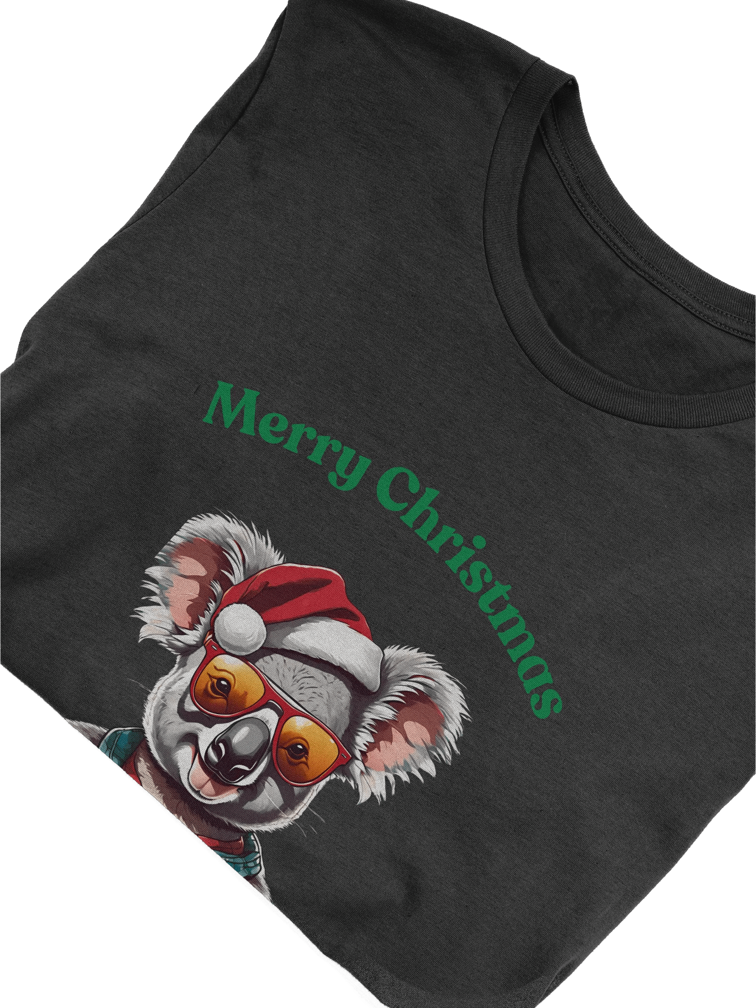 Festive Koala Merry Christmas T-Shirt - Green product image (5)