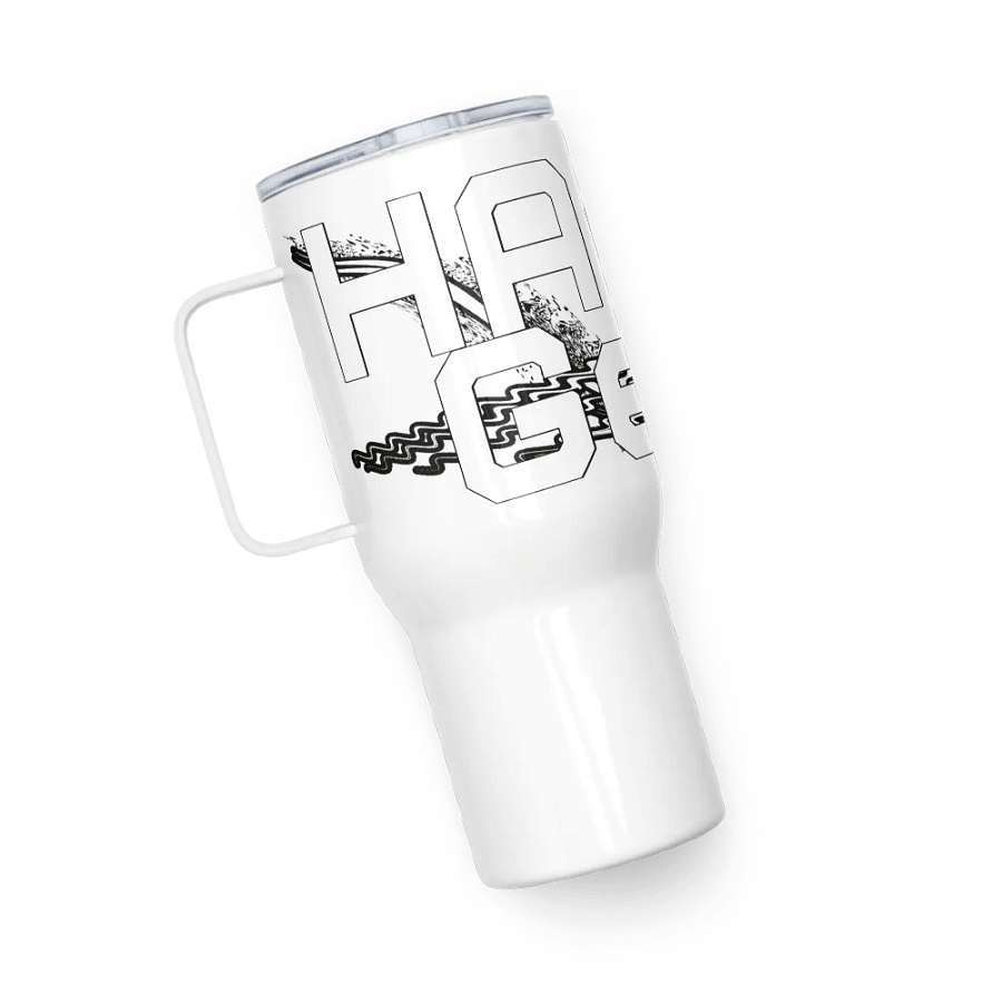 Travel Mug with a Handle - White HApex Gear White Logo product image (5)