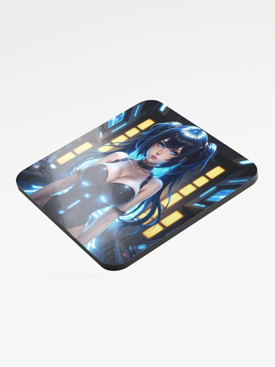 Futuristic Blue-haired Anime Coaster product image (3)