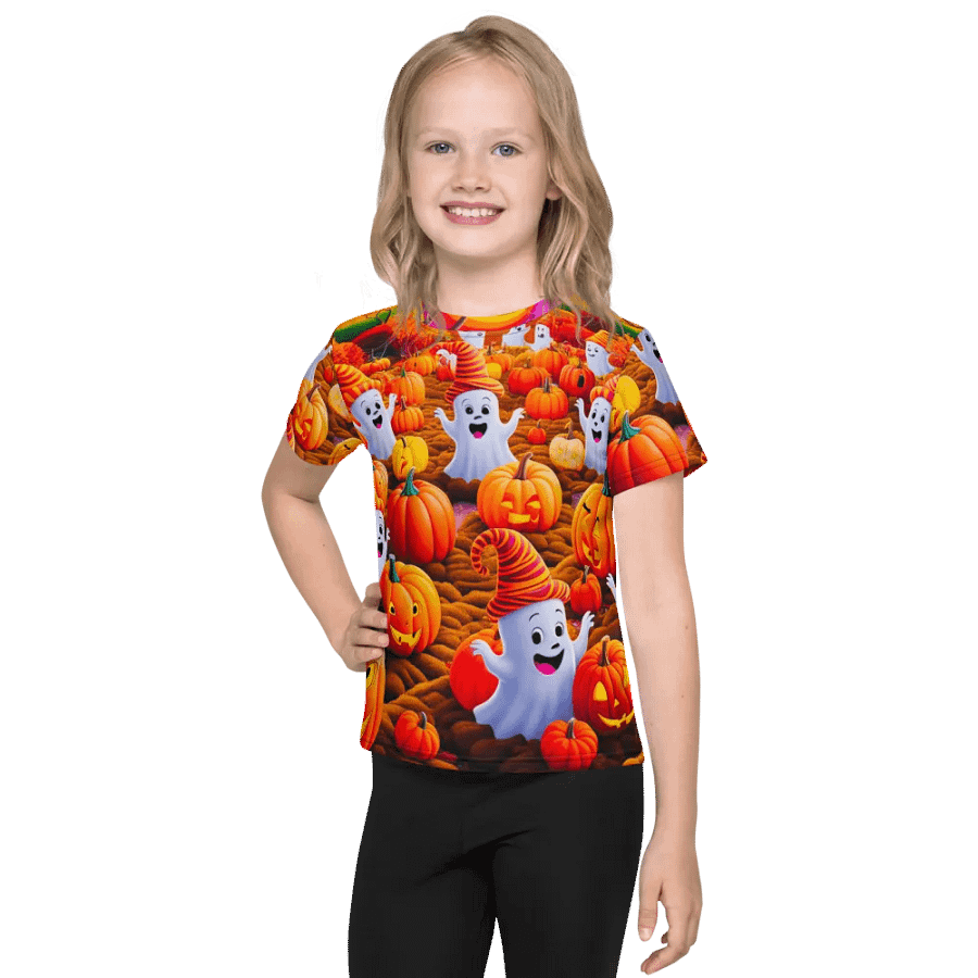 Spooky Pumpkin Patch Kids T Shirt product image (3)