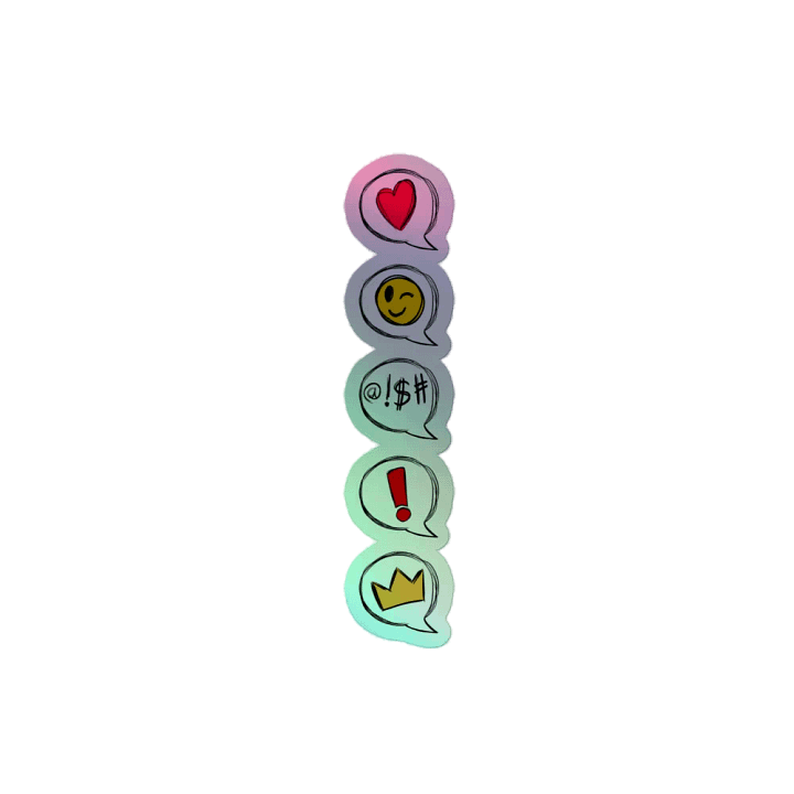 Holographic speech stickers! product image (2)
