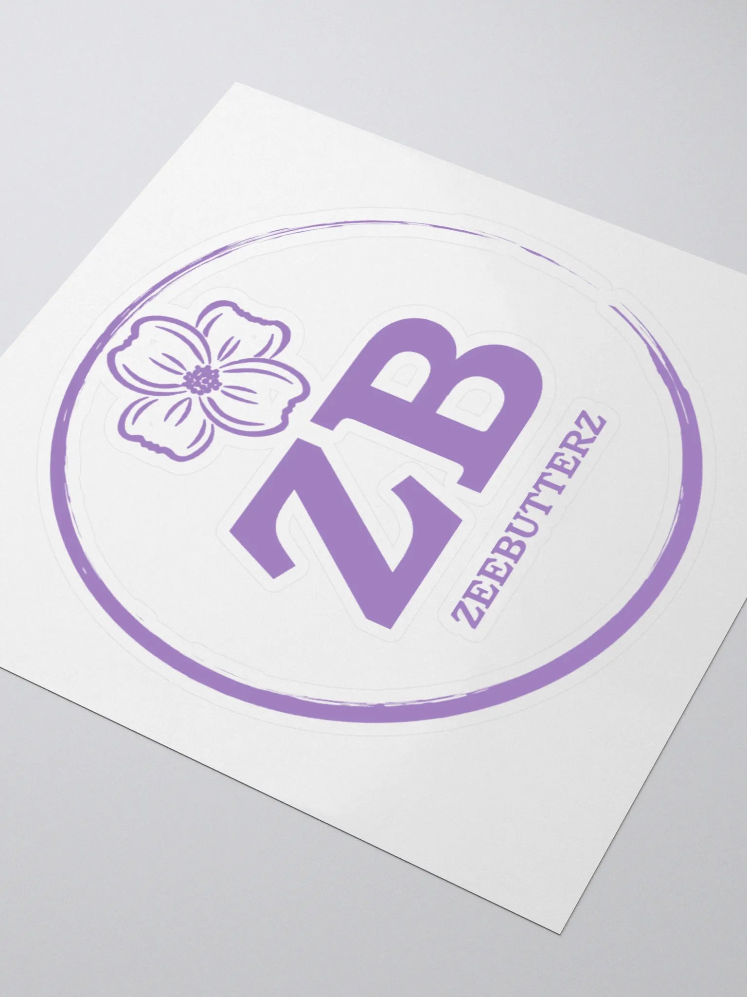 BUTTERZ logo purple sticker product image (10)