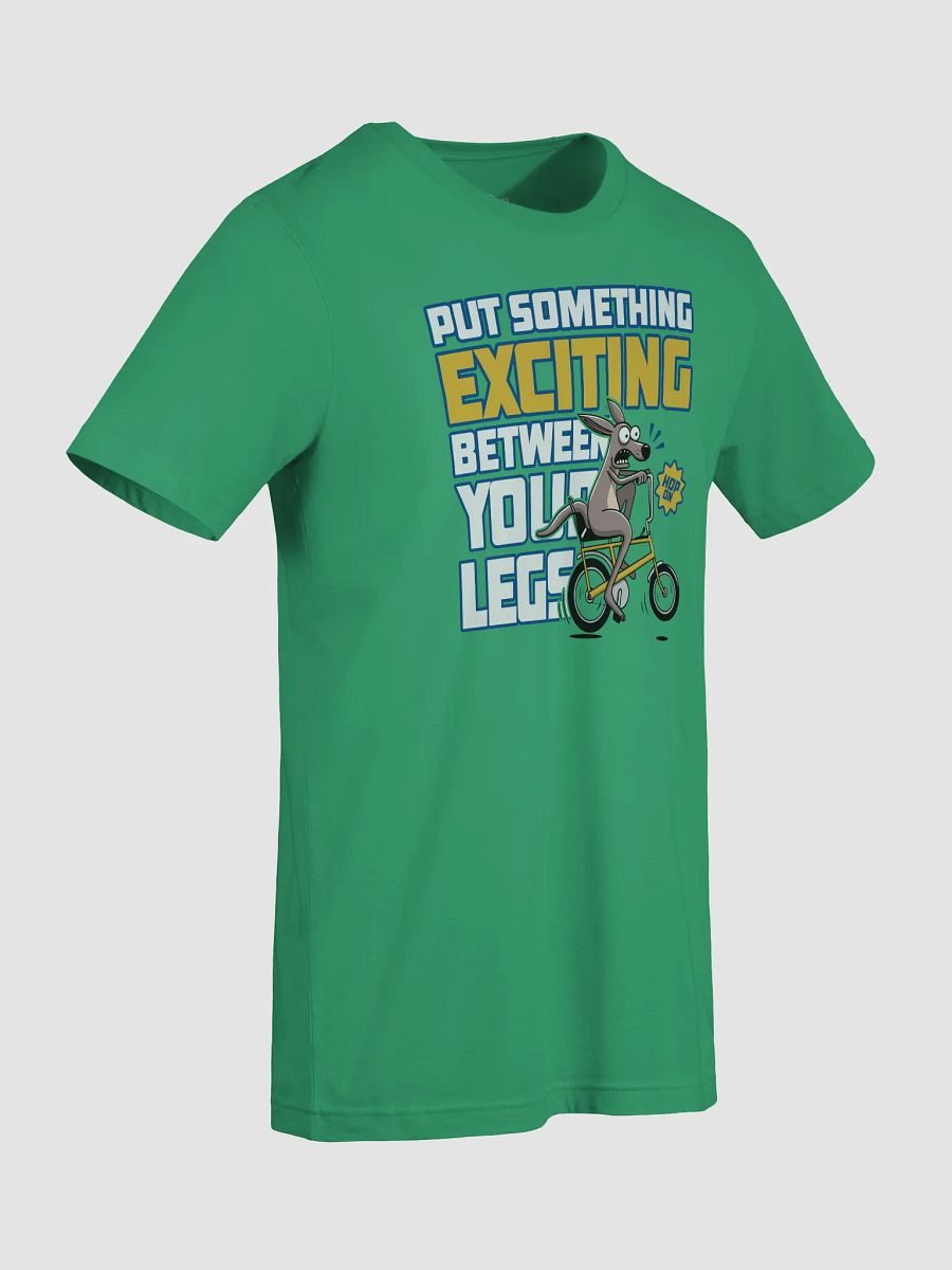 Funny Kangaroo Cycling T-Shirt – “Put Something Exciting Between Your Legs” | Bold Bike Humor Graphic Tee for Cyclists & Adventure Lovers product image (97)